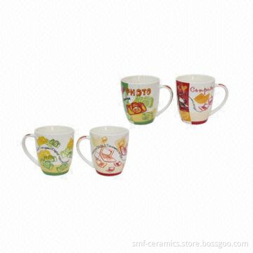 New Bone China Mugs with Christmas Series, 12oz Capacity, Customers' Printing Welcomed